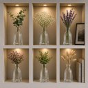 Ver imagem 4 de Kit 12 Vasos Transparentes Vidro 5x11cm Wolff Decoração Flores Jarro Vasinho Centro de Mesa