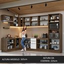 Ver imagem 6 de Armário de Cozinha Completa de Canto 499cm Rustic/Branco Stella Madesa 01