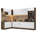 Ver imagem 3 de Armário de Cozinha Completa de Canto 499cm Rustic/Branco Stella Madesa 01