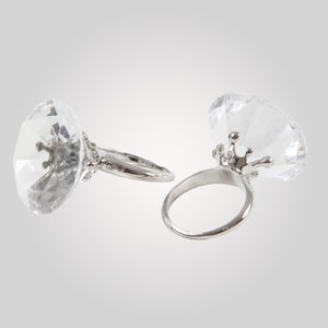 Anel Porta Guardanapo Diamante 2 peças Premium