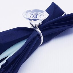 Anel Porta Guardanapo Diamante 2 peças Premium - 7