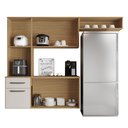 Ver imagem 4 de Kit Completo de Armário Aéreo Clean 6p Cozinha P Apartamento:freijo Off White