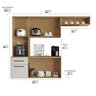 Kit Completo de Armário Aéreo Clean 6p Cozinha P Apartamento:freijo Off White - 3
