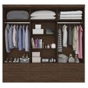 Ver imagem 2 de Guarda Roupa Casal Maximus 6 Portas 6 Gavetas Jacarandá Fosco - Zanzini