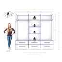 Ver imagem 4 de Guarda Roupa Casal Maximus 6 Portas 6 Gavetas Jacarandá Fosco - Zanzini