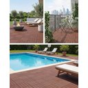 Ver imagem 4 de Kit 44 Peças Deck Modular Plástico 30x30 Quintal Piscina Box Madeira Frisado