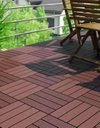 Ver imagem 5 de Kit 44 Peças Deck Modular Plástico 30x30 Quintal Piscina Box Madeira Frisado