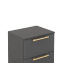Ver imagem 5 de Mesa de Cabeceira 2 Gavetas 50cm Dubai Moderna:alasca