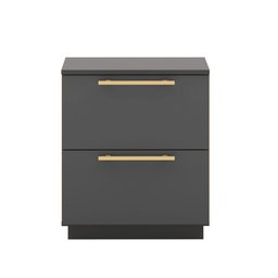 Mesa de Cabeceira 2 Gavetas 50cm Dubai Moderna:alasca - 4