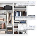 Ver mais imagens de Guarda Roupa Casal 3 Portas de Correr Ripadas e 6 Gavetas 100% MDF York