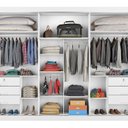 Ver imagem 5 de Guarda-Roupa Casal Ripado 3 Portas e 6 Gavetas 100% MDF York 3R Branco/Acetinado