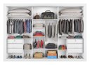 Ver imagem 7 de Guarda-Roupa Casal Ripado 3 Portas e 6 Gavetas 100% MDF York 3R Branco/Acetinado