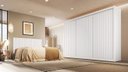 Ver imagem 1 de Guarda-Roupa Casal Ripado 3 Portas e 6 Gavetas 100% MDF York 3R Branco/Acetinado
