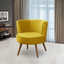 Ver imagem 2 de Poltrona para Sala Decorativa Bela Suede Amarelo Rover & Beato