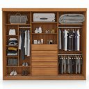 Ver imagem 3 de Guarda Roupa Casal Florença 3 Portas de Correr Freijó - Luapa