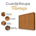 Ver imagem 4 de Guarda Roupa Casal Florença 3 Portas de Correr Freijó - Luapa