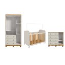 Ver imagem 4 de Quarto de Bebê Completo Berço, Guarda-Roupa e Cômoda MDF Mimo Espresso Móveis Bege/Off White/Amêndoa