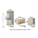 Ver imagem 3 de Quarto de Bebê Completo Berço, Guarda-Roupa e Cômoda MDF Mimo Espresso Móveis Bege/Off White/Amêndoa