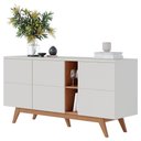 Ver imagem 1 de Balcao Buffet Aparador 160 Cm Noronha Off White Matte Freijo Colibri