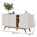 Ver imagem 3 de Balcao Buffet Aparador 160 Cm Noronha Off White Matte Freijo Colibri