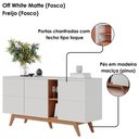 Ver imagem 5 de Balcao Buffet Aparador 160 Cm Noronha Off White Matte Freijo Colibri