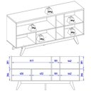 Ver imagem 4 de Balcao Buffet Aparador 160 Cm Noronha Off White Matte Freijo Colibri