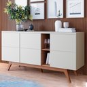 Ver imagem 2 de Balcao Buffet Aparador 160 Cm Noronha Off White Matte Freijo Colibri
