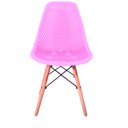 Ver imagem 2 de Kit 6 Cadeiras Charles Eames Eifell Furadinha Cor: Rosa