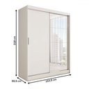 Ver imagem 4 de Guarda-roupa Solteiro Vulcan 2 Portas 4 Gavetas com Espelho 100% Mdf - Panorama Móveis