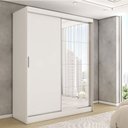 Ver imagem 1 de Guarda-roupa Solteiro Vulcan 2 Portas 4 Gavetas com Espelho 100% Mdf - Panorama Móveis