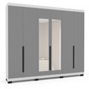 Ver imagem 3 de Guarda Roupa Casal 6 Portas 240cm com Espelho Madrid Politorno Móveis