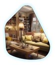 Ver imagem 1 de Espelho Orgânico Geller Led Touch 70x50cm Decorativo Luxo - Led 6000k