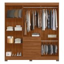 Ver imagem 4 de Guarda-Roupa Casal 6 Portas 201cm x 217cm Ópera Marrom/Nogueira Touch