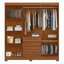 Ver imagem 4 de Guarda-Roupa Casal com Espelho 100% MDF 6 Portas 4 Gavetas 217x201cm Ópera Nogueira Touch