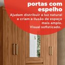 Ver mais imagens de Guarda-Roupa Casal com Espelho 100% MDF 6 Portas 4 Gavetas 217x201cm Ópera Nogueira Touch