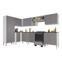 Ver imagem 2 de Armário Cozinha Modulada Completa Canto Pequim Pop Multimóveis Mp3774 Branco/lacca Fumê