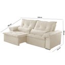 Ver imagem 4 de Sofá Parma Linho 03 Lugares 02 Módulos de 90cm B25cm Meu Sofá Online