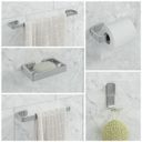 Ver imagem 1 de Kit de Acessórios para Banheiro 5 Peças Stander:polido