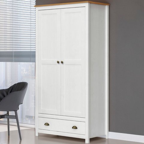 Guarda Roupa Solteiro 91cm 2 Portas 1 Gaveta Lázio Branco/freijó F07 - Mpozenato
