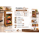 Ver imagem 3 de Fruteira Régia com 2 Cestos Metálicos e 1 Gaveta Compacta e Moderna:freijo / Branco