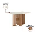 Ver imagem 3 de Mesa de Jantar Tampo Vidro 120cm 4 Lugares Canto Reto Leo Nature/Off White H02 - D'Rossi