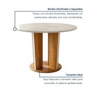 Ver imagem 6 de Mesa de Jantar 4 Lugares Redonda 135cm Tampo Vidro/MDF Ana Marrom/Cinamomo/Off White