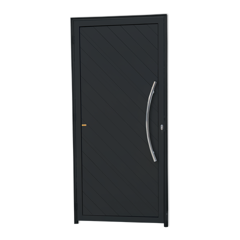 Porta Alumínio Lambril Savana c/Puxador D.Preto 90 Brimak