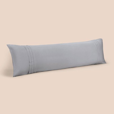Fronha Body Pillow 40cm x 1,30m Altenburg Haus Frescor Cinza Boho