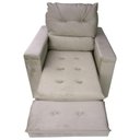 Ver imagem 6 de Poltrona Do Papai Retrátil Reclinável Suede Bege Conforto - Larbelle