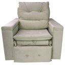 Ver imagem 6 de Poltrona Do Papai Retrátil Reclinável Suede Bege Conforto - Larbelle