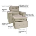 Ver imagem 2 de Poltrona Do Papai Retrátil Reclinável Suede Bege Conforto - Larbelle