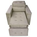 Ver imagem 5 de Poltrona Do Papai Retrátil Reclinável Suede Bege Conforto - Larbelle