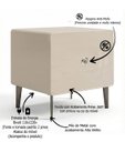 Ver imagem 7 de Mesa de Cabeceira Multifuncional Smart Genius: Carregador por Indução, Led Automático e Soft Close C