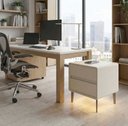 Ver imagem 6 de Mesa de Cabeceira Multifuncional Smart Genius: Carregador por Indução, Led Automático e Soft Close C